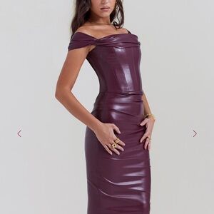 Leather corset dress